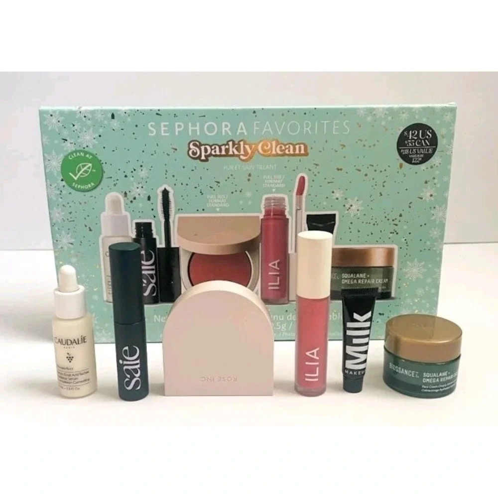 Sephora Favorites Sparkly Clean‎ Holiday Makeup Skincare Kit